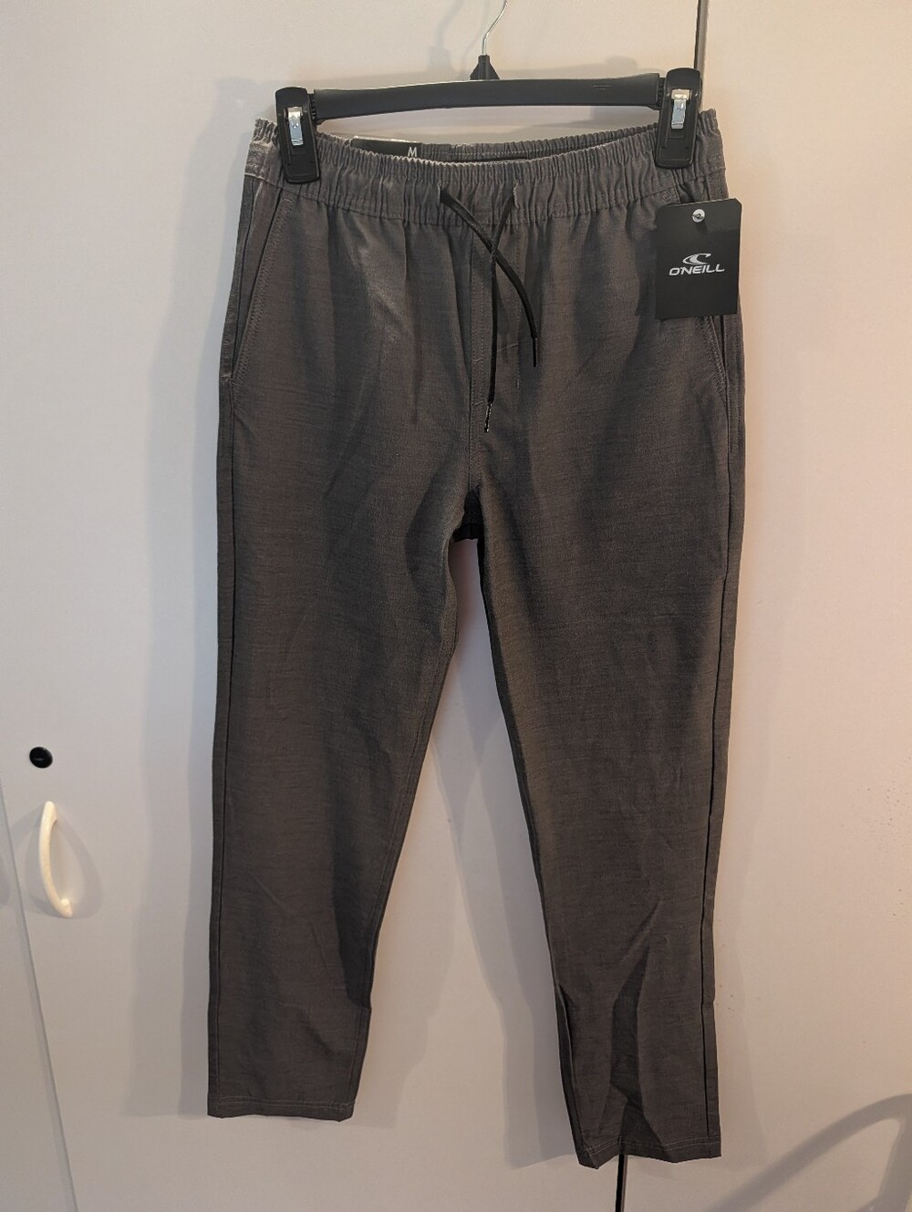 O'Neill Boys 10/12 Medium Venture E-Waist Dark Charcoal Drawstring Joggers NWT